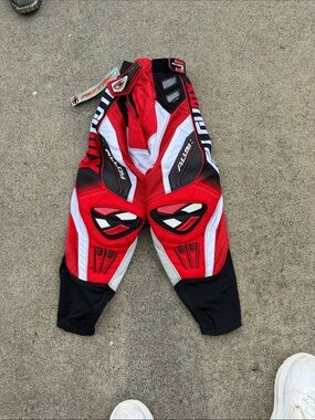 ALLOY Black Red Motocross Pants Interior with Vent Mesh